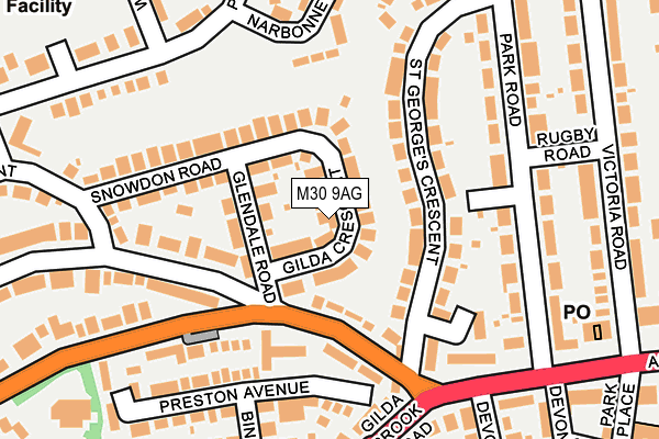 M30 9AG map - OS OpenMap – Local (Ordnance Survey)