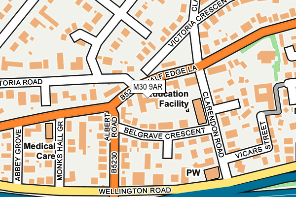 M30 9AR map - OS OpenMap – Local (Ordnance Survey)