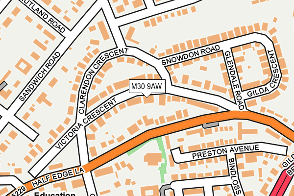 M30 9AW map - OS OpenMap – Local (Ordnance Survey)