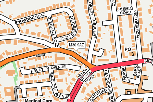 M30 9AZ map - OS OpenMap – Local (Ordnance Survey)