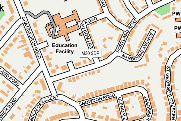 M30 9DP map - OS OpenMap – Local (Ordnance Survey)