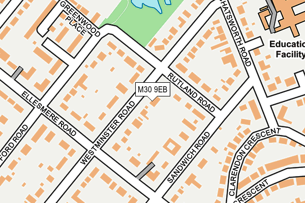 M30 9EB map - OS OpenMap – Local (Ordnance Survey)