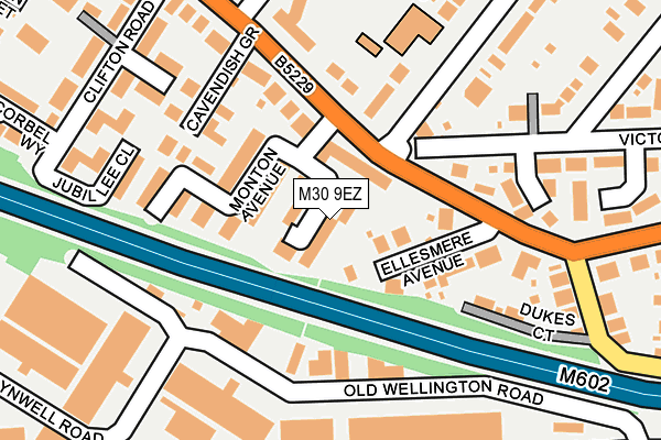 M30 9EZ map - OS OpenMap – Local (Ordnance Survey)