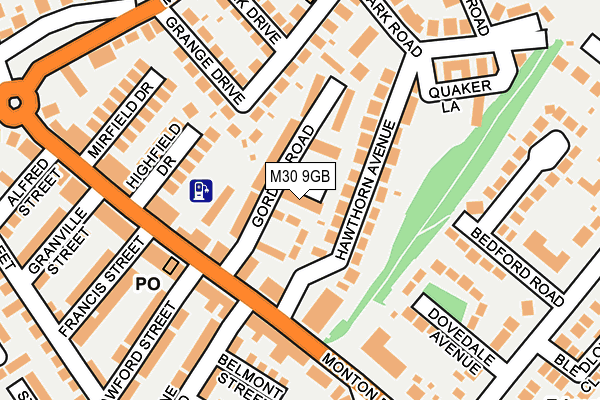 M30 9GB map - OS OpenMap – Local (Ordnance Survey)