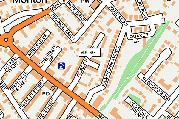 M30 9GD map - OS OpenMap – Local (Ordnance Survey)