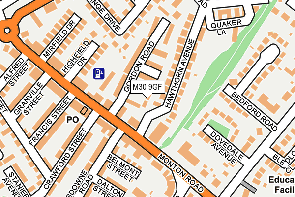 M30 9GF map - OS OpenMap – Local (Ordnance Survey)