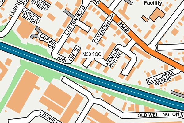 M30 9GQ map - OS OpenMap – Local (Ordnance Survey)