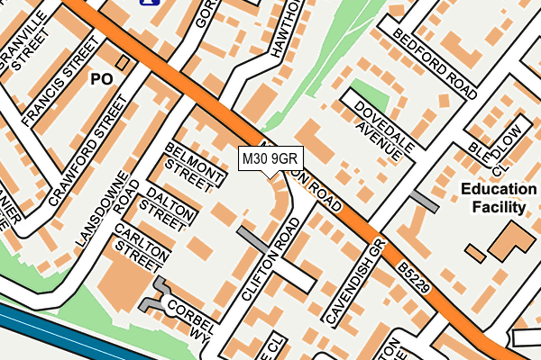 M30 9GR map - OS OpenMap – Local (Ordnance Survey)