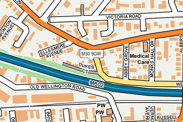 M30 9GW map - OS OpenMap – Local (Ordnance Survey)