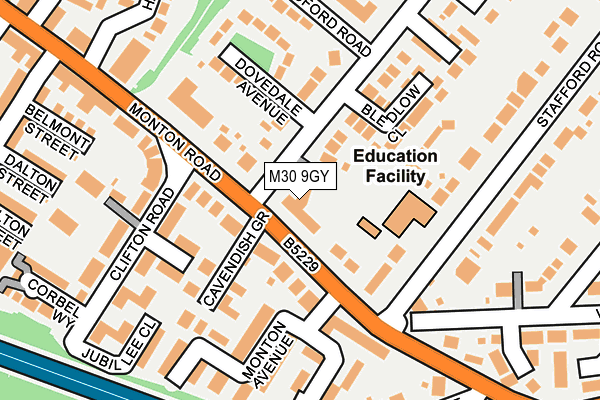 M30 9GY map - OS OpenMap – Local (Ordnance Survey)