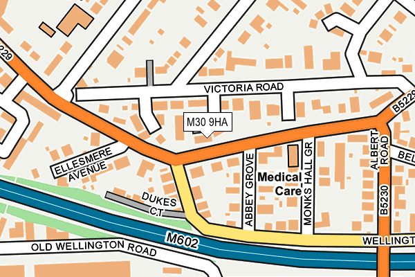 M30 9HA map - OS OpenMap – Local (Ordnance Survey)