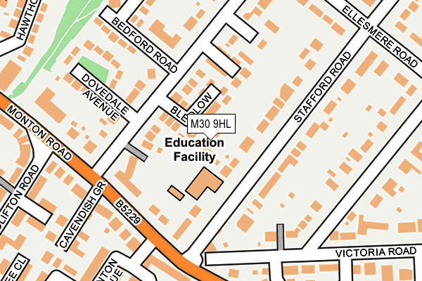 M30 9HL map - OS OpenMap – Local (Ordnance Survey)