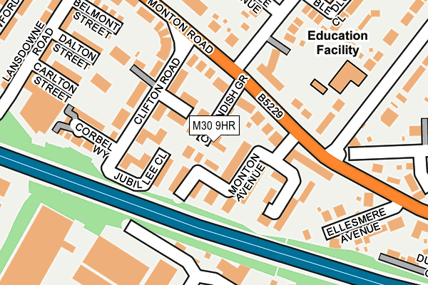 M30 9HR map - OS OpenMap – Local (Ordnance Survey)