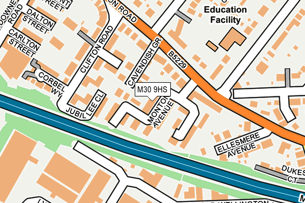 M30 9HS map - OS OpenMap – Local (Ordnance Survey)