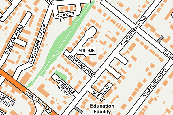 M30 9JB map - OS OpenMap – Local (Ordnance Survey)