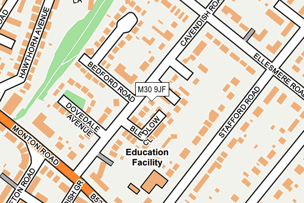M30 9JF map - OS OpenMap – Local (Ordnance Survey)
