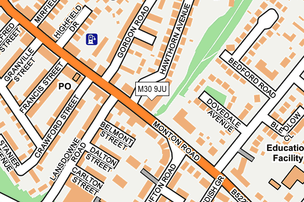 M30 9JU map - OS OpenMap – Local (Ordnance Survey)
