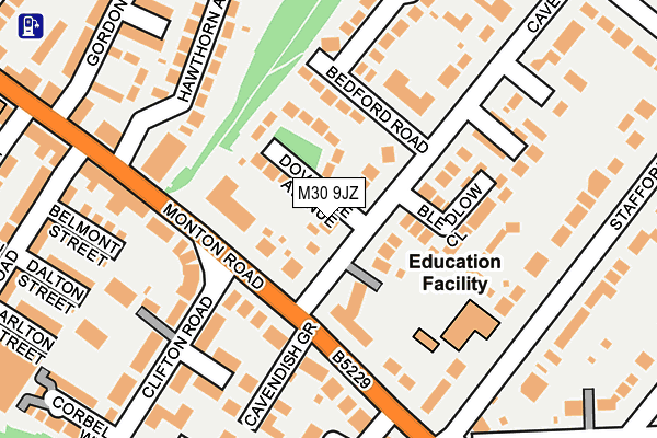 M30 9JZ map - OS OpenMap – Local (Ordnance Survey)