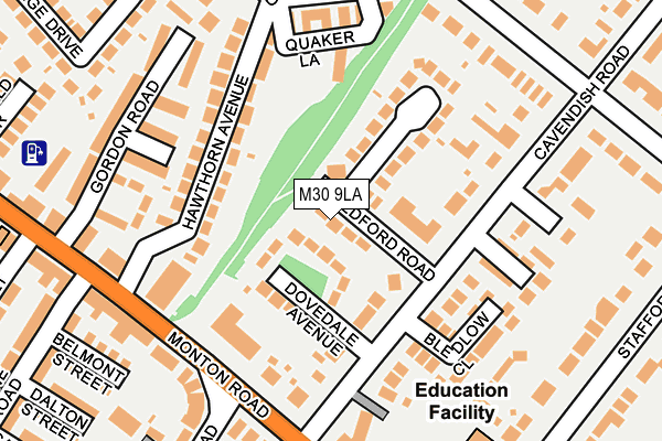 M30 9LA map - OS OpenMap – Local (Ordnance Survey)