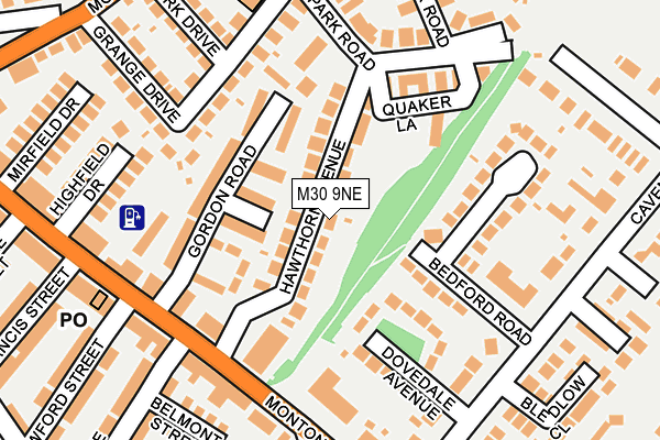 M30 9NE map - OS OpenMap – Local (Ordnance Survey)