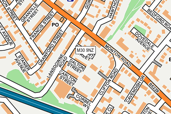 M30 9NZ map - OS OpenMap – Local (Ordnance Survey)