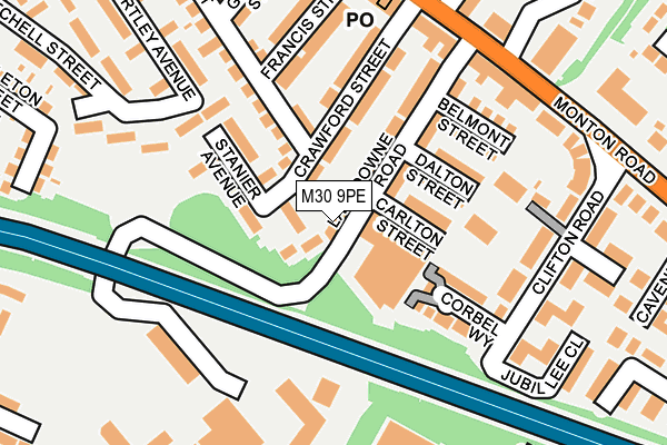 M30 9PE map - OS OpenMap – Local (Ordnance Survey)