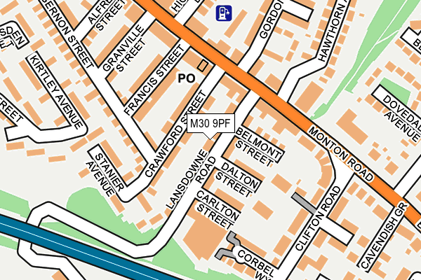 M30 9PF map - OS OpenMap – Local (Ordnance Survey)