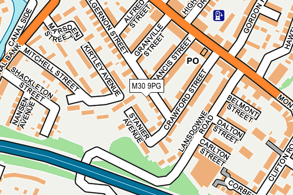 M30 9PG map - OS OpenMap – Local (Ordnance Survey)
