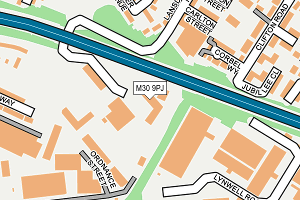 M30 9PJ map - OS OpenMap – Local (Ordnance Survey)