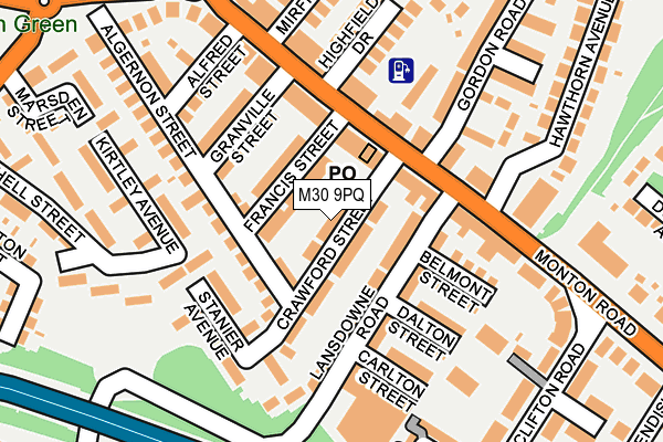 M30 9PQ map - OS OpenMap – Local (Ordnance Survey)