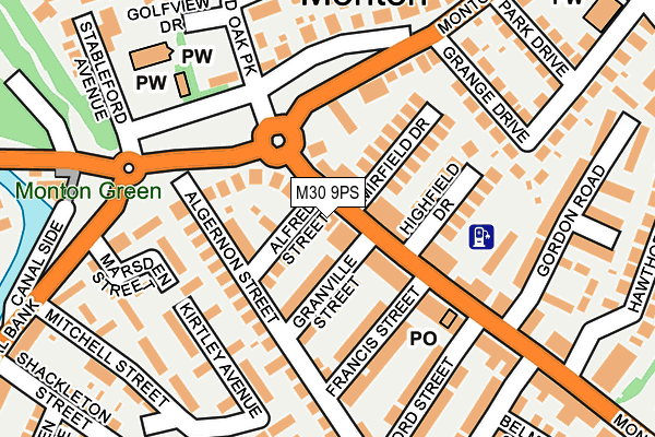 M30 9PS map - OS OpenMap – Local (Ordnance Survey)