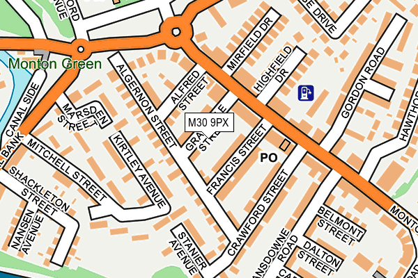 M30 9PX map - OS OpenMap – Local (Ordnance Survey)