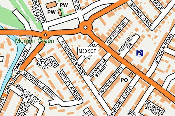 M30 9QF map - OS OpenMap – Local (Ordnance Survey)