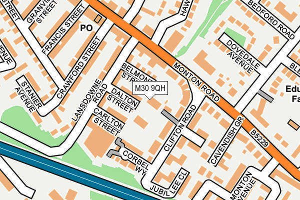 M30 9QH map - OS OpenMap – Local (Ordnance Survey)