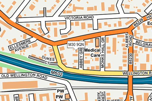 M30 9QN map - OS OpenMap – Local (Ordnance Survey)