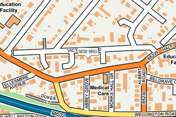 M30 9RG map - OS OpenMap – Local (Ordnance Survey)