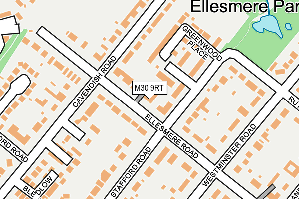 M30 9RT map - OS OpenMap – Local (Ordnance Survey)