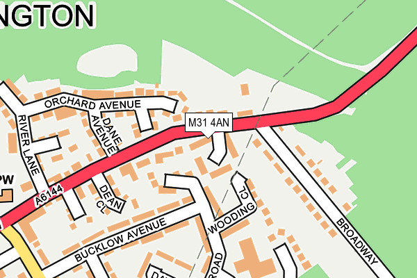 M31 4AN map - OS OpenMap – Local (Ordnance Survey)