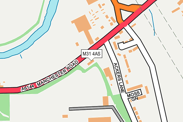 M31 4AS map - OS OpenMap – Local (Ordnance Survey)