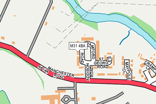 M31 4BA map - OS OpenMap – Local (Ordnance Survey)