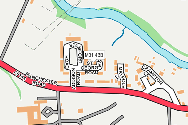 M31 4BB map - OS OpenMap – Local (Ordnance Survey)