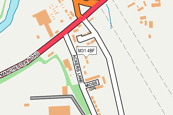 M31 4BF map - OS OpenMap – Local (Ordnance Survey)