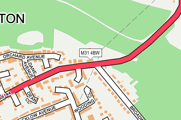 M31 4BW map - OS OpenMap – Local (Ordnance Survey)