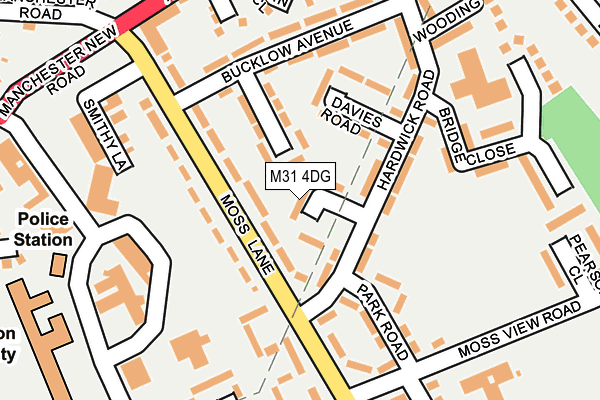 M31 4DG map - OS OpenMap – Local (Ordnance Survey)