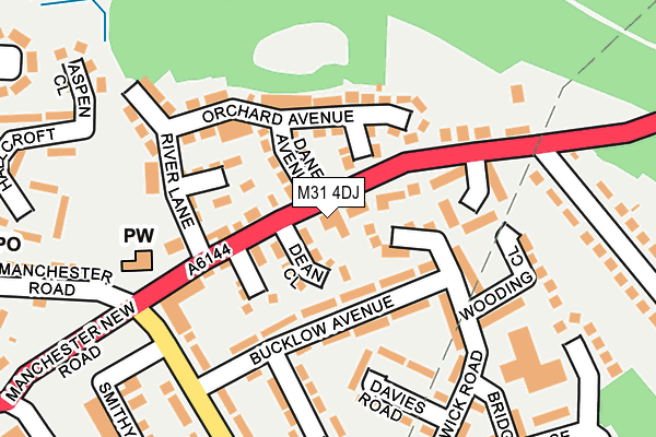 M31 4DJ map - OS OpenMap – Local (Ordnance Survey)