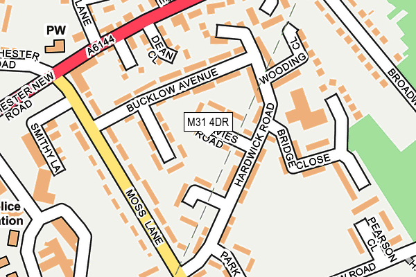 M31 4DR map - OS OpenMap – Local (Ordnance Survey)