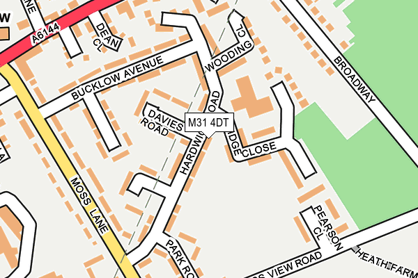 M31 4DT map - OS OpenMap – Local (Ordnance Survey)