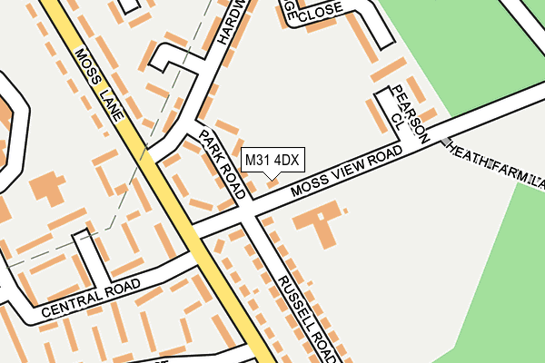 M31 4DX map - OS OpenMap – Local (Ordnance Survey)