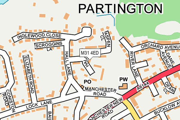 M31 4ED map - OS OpenMap – Local (Ordnance Survey)