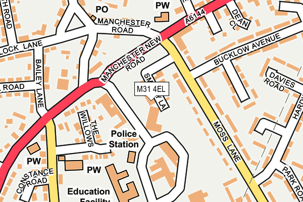 M31 4EL map - OS OpenMap – Local (Ordnance Survey)